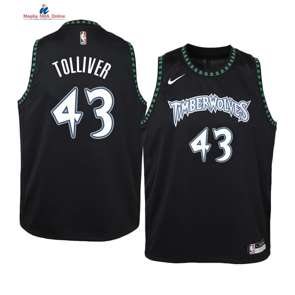 Maglia NBA Bambino Minnesota Timberwolves #43 Anthony Tolliver Nero Hardwood Classics Acquista