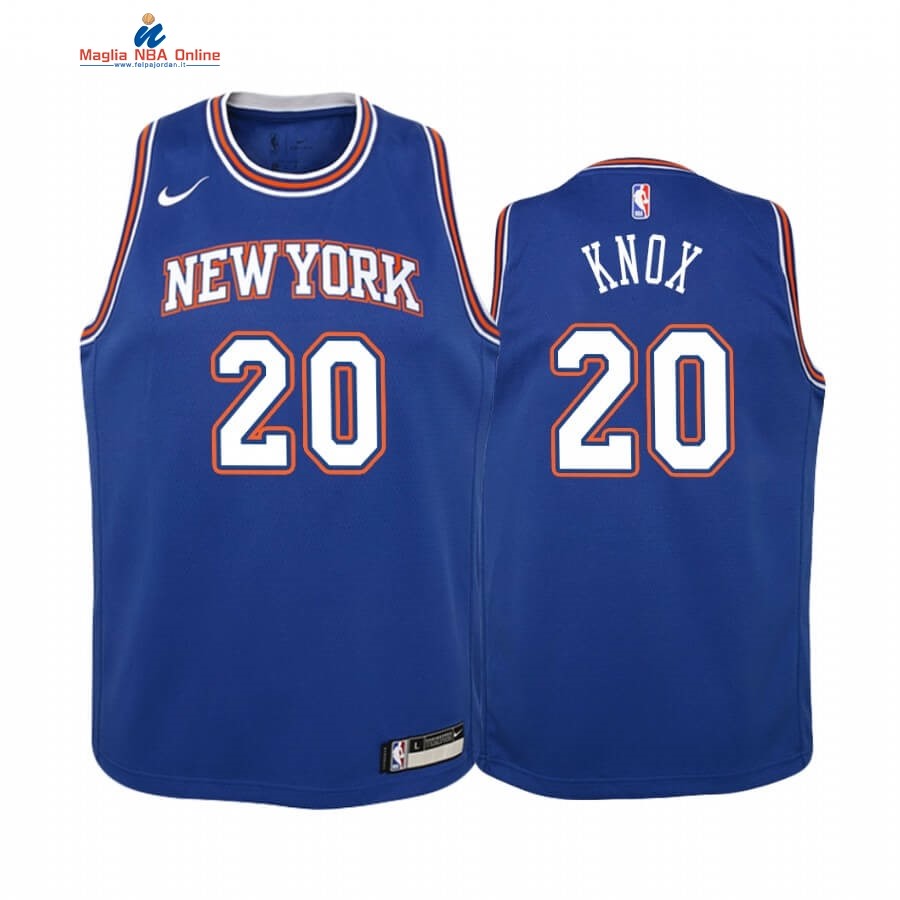 Maglia NBA Bambino New York Knicks #20 Kevin Knox Blu Statement 2019-20 Acquista