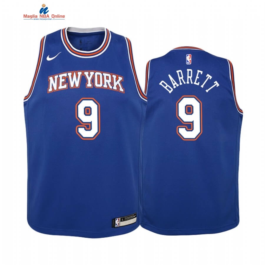 Maglia NBA Bambino New York Knicks #9 R.J. Barrett Blu Statement 2019-20 Acquista