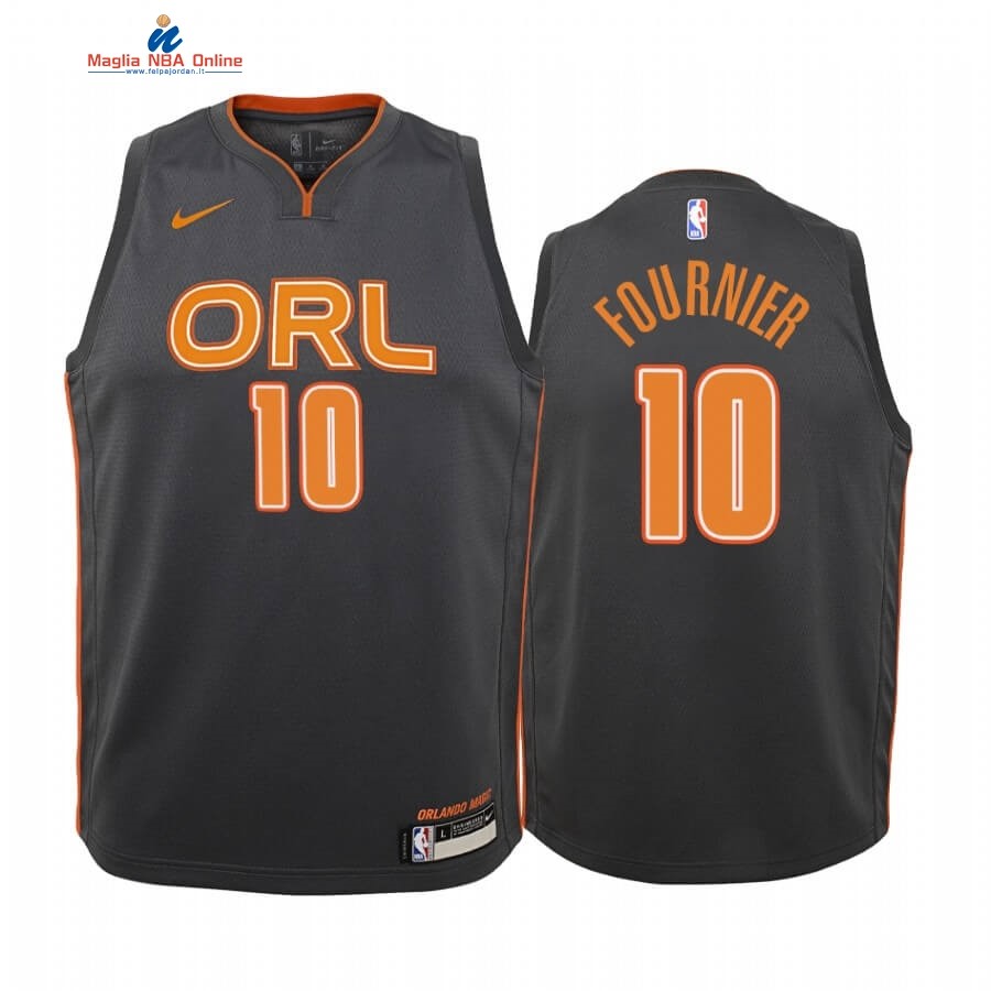 Maglia NBA Bambino Orlando Magic #10 Evan Fournier Nike Nero Città 2019-20 Acquista