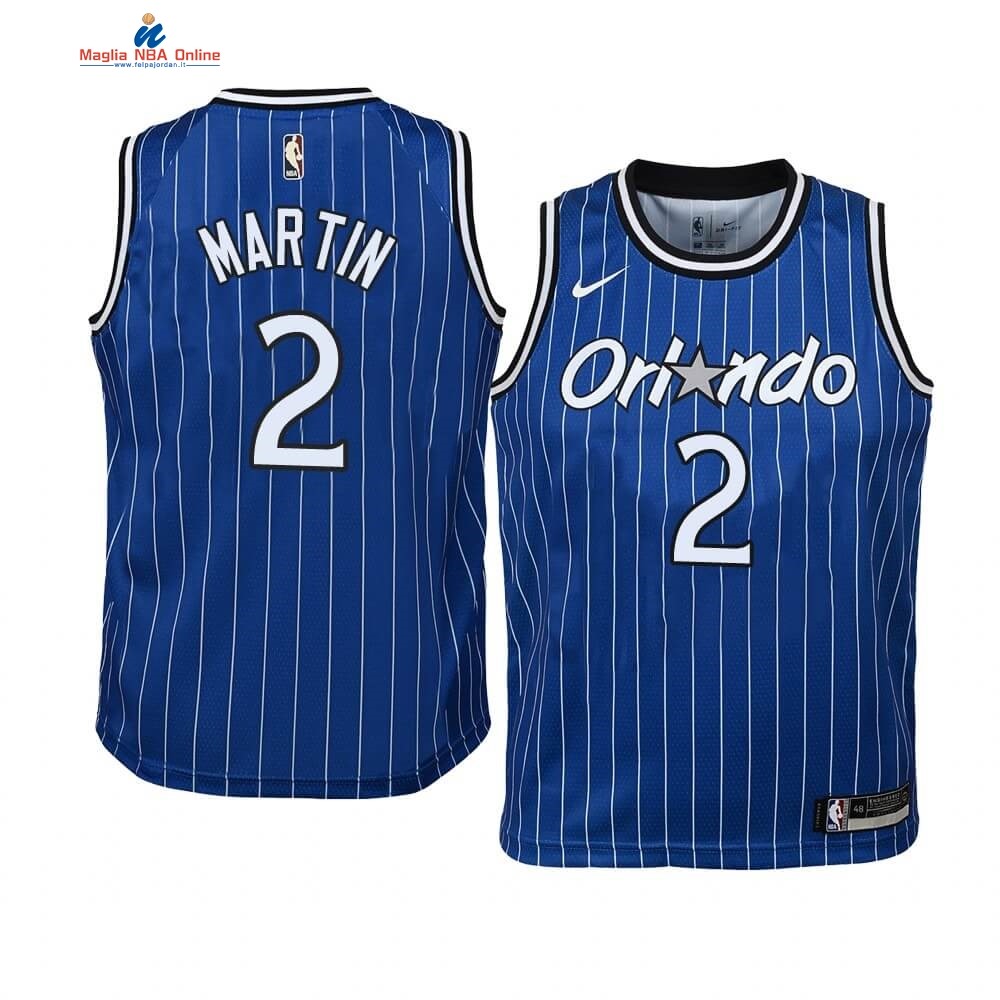 Maglia NBA Bambino Orlando Magic #2 Jarell Martin Blu Hardwood Classics Acquista