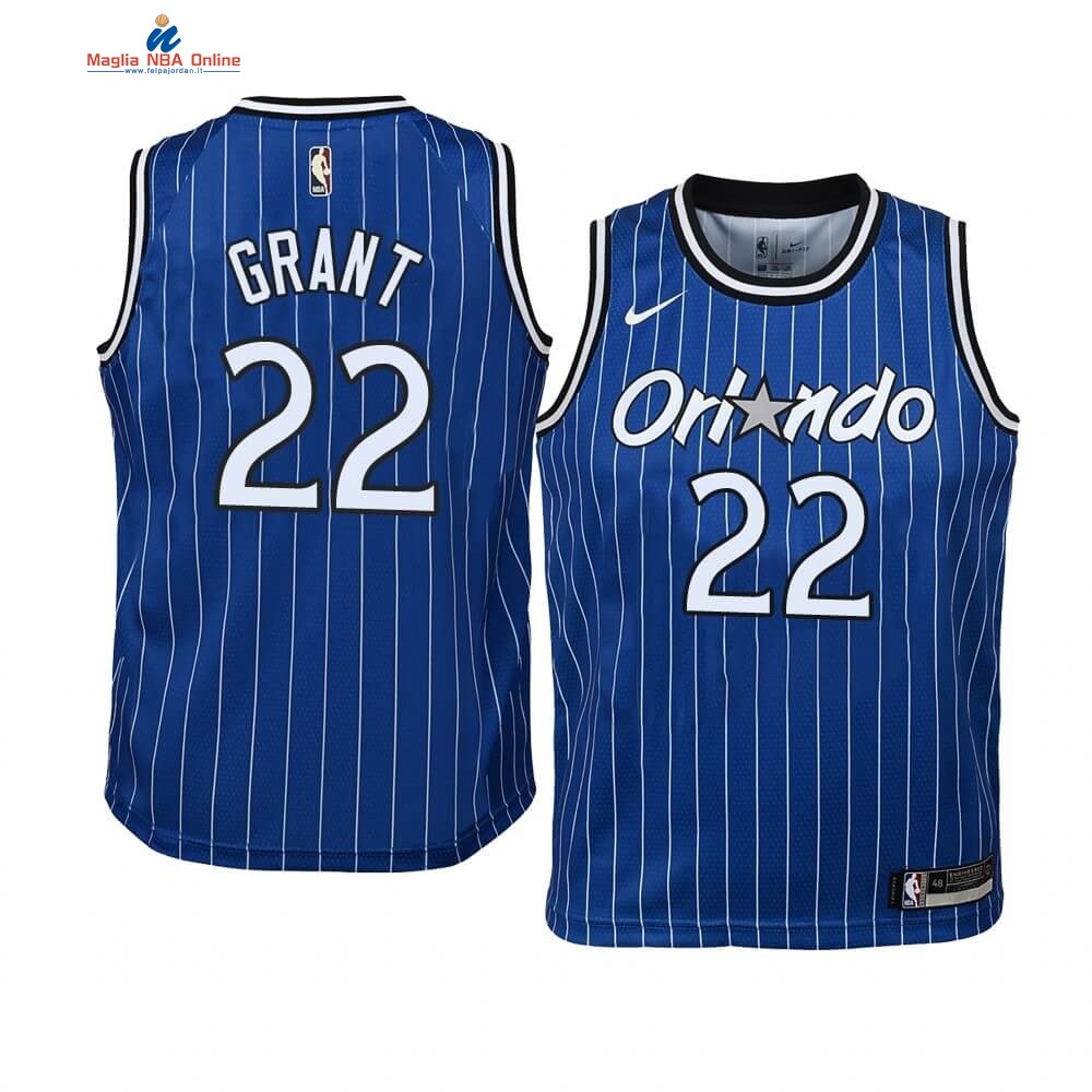 Maglia NBA Bambino Orlando Magic #22 Jerian Grant Blu Hardwood Classics Acquista