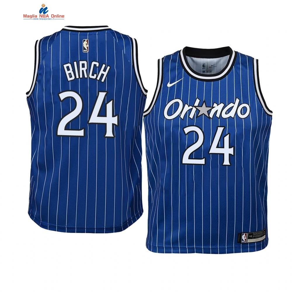 Maglia NBA Bambino Orlando Magic #24 Khem Birch Blu Hardwood Classics Acquista