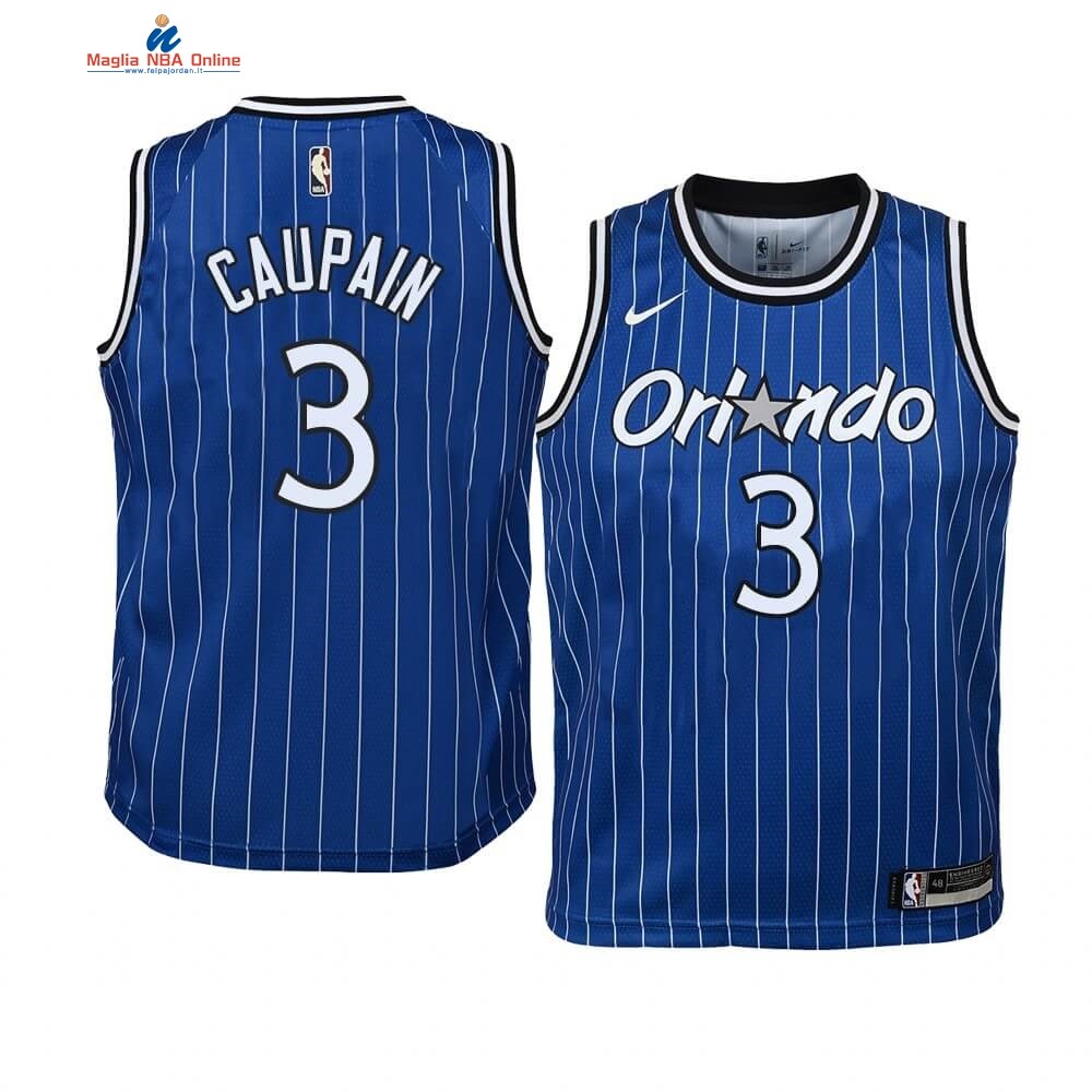 Maglia NBA Bambino Orlando Magic #3 Troy Caupain Blu Hardwood Classics Acquista