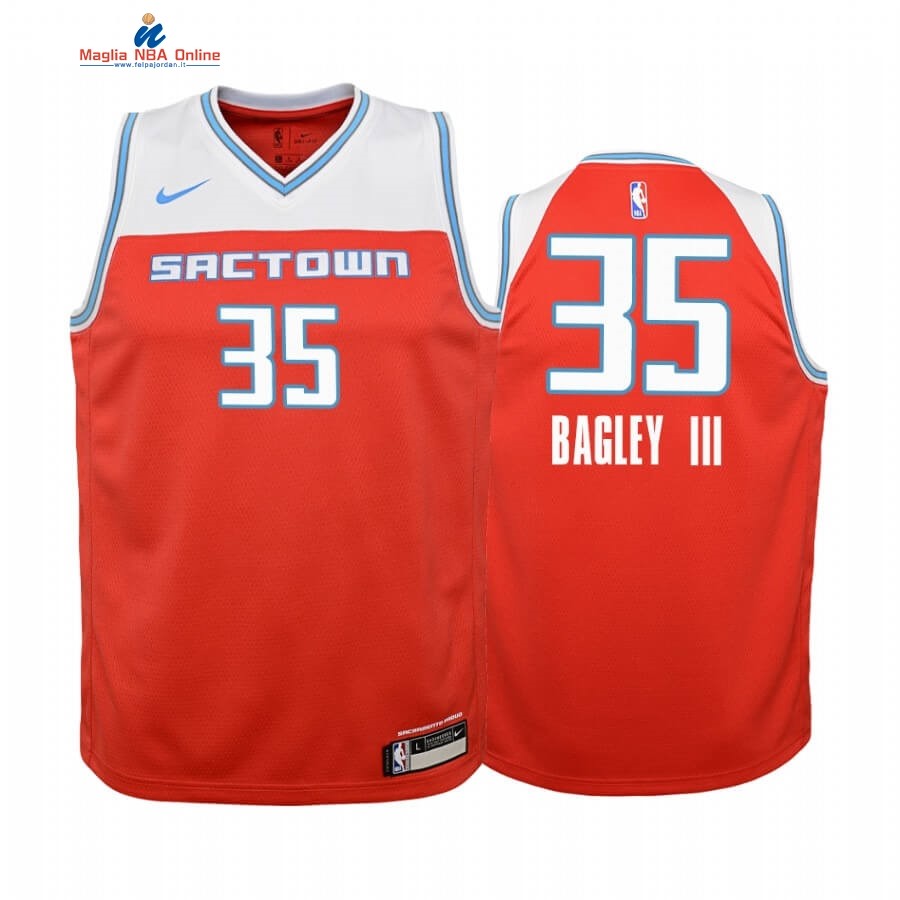 Maglia NBA Bambino Sacramento Kings #35 Marvin Bagley Nike Rosso Città 2019-20 Acquista