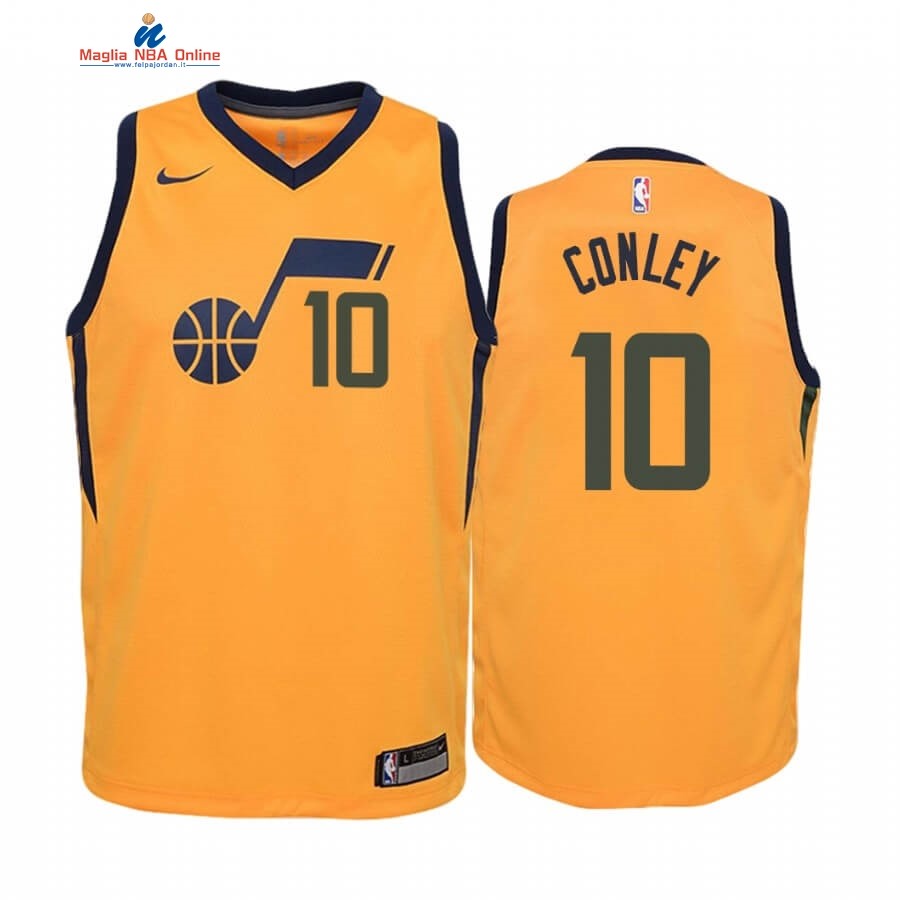 Maglia NBA Bambino Utah Jazz #10 Mike Conley Giallo Statement 2019-20 Acquista