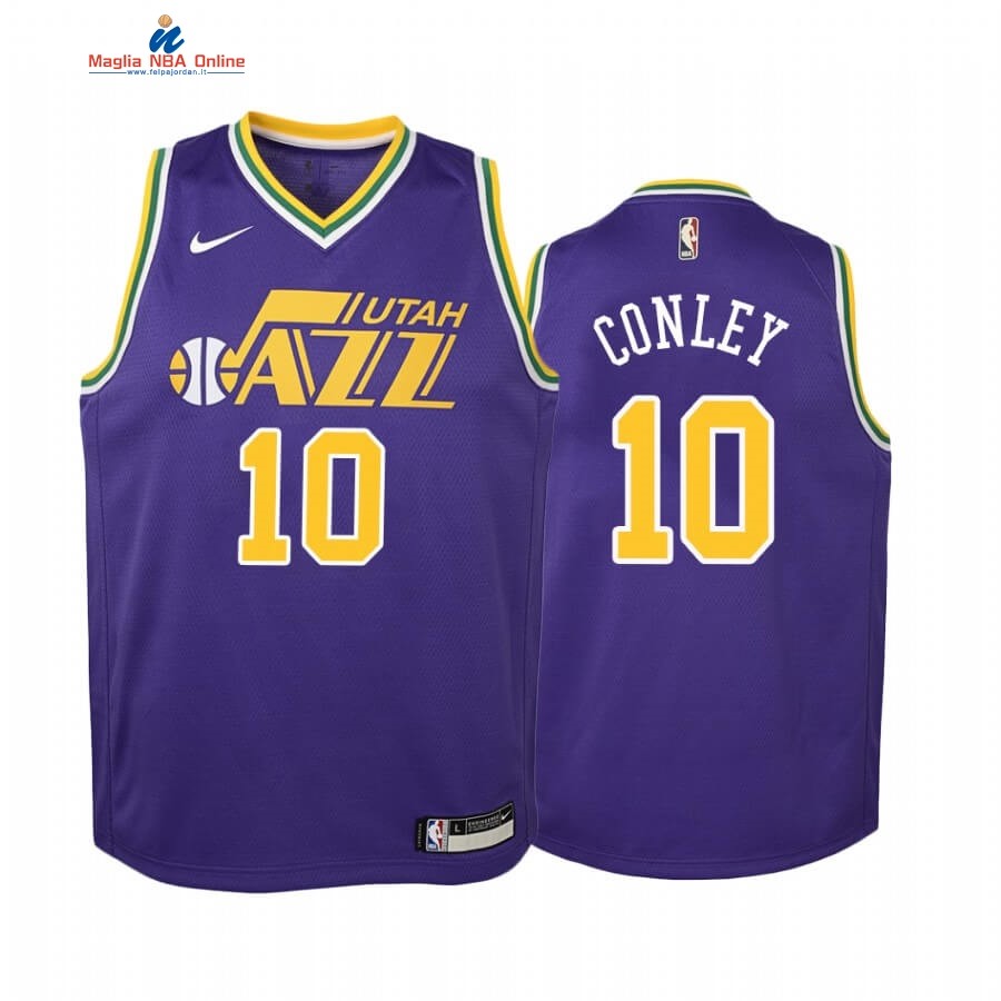 Maglia NBA Bambino Utah Jazz #10 Mike Conley Porpora Hardwood Classics Acquista