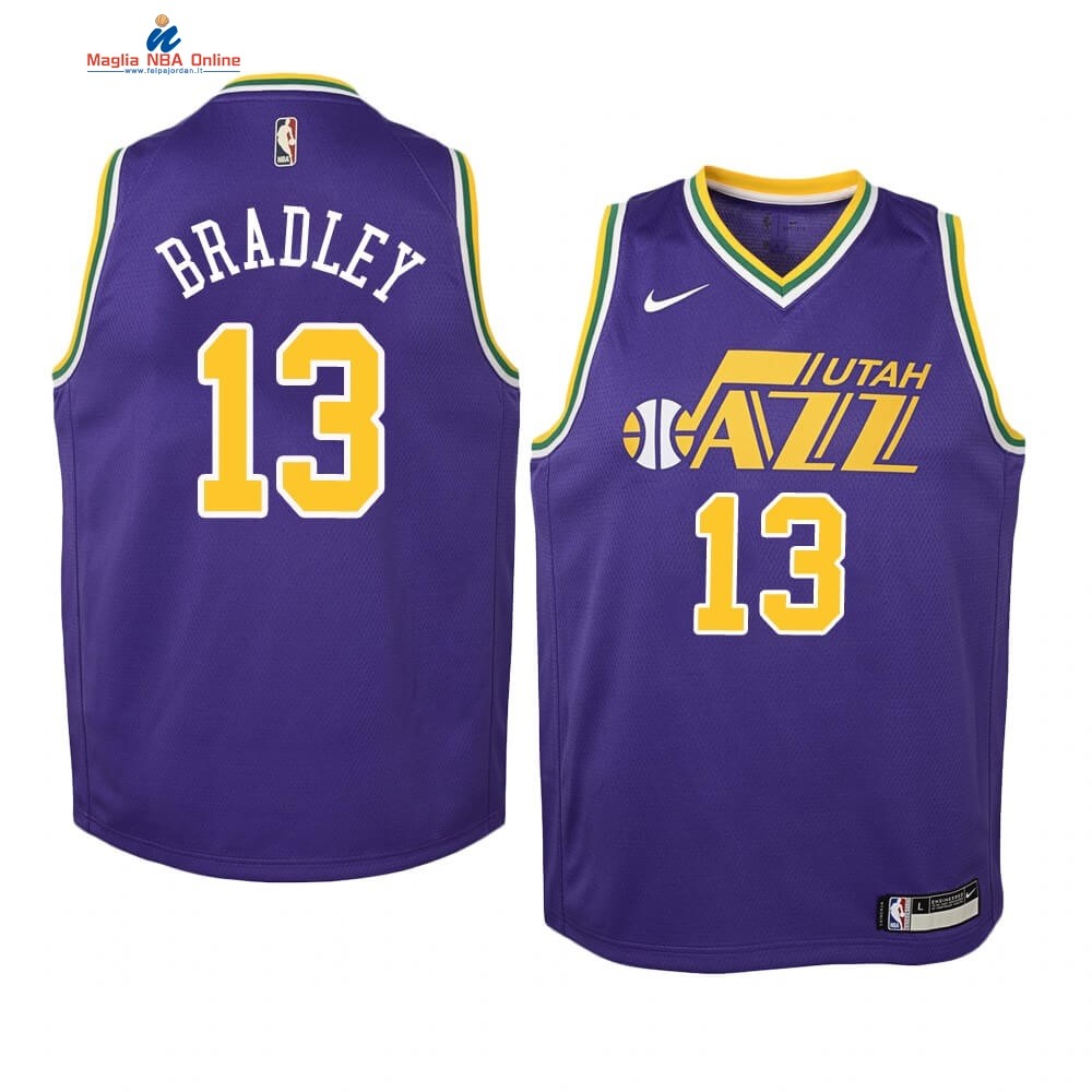 Maglia NBA Bambino Utah Jazz #13 Tony Bradley Porpora Hardwood Classics Acquista