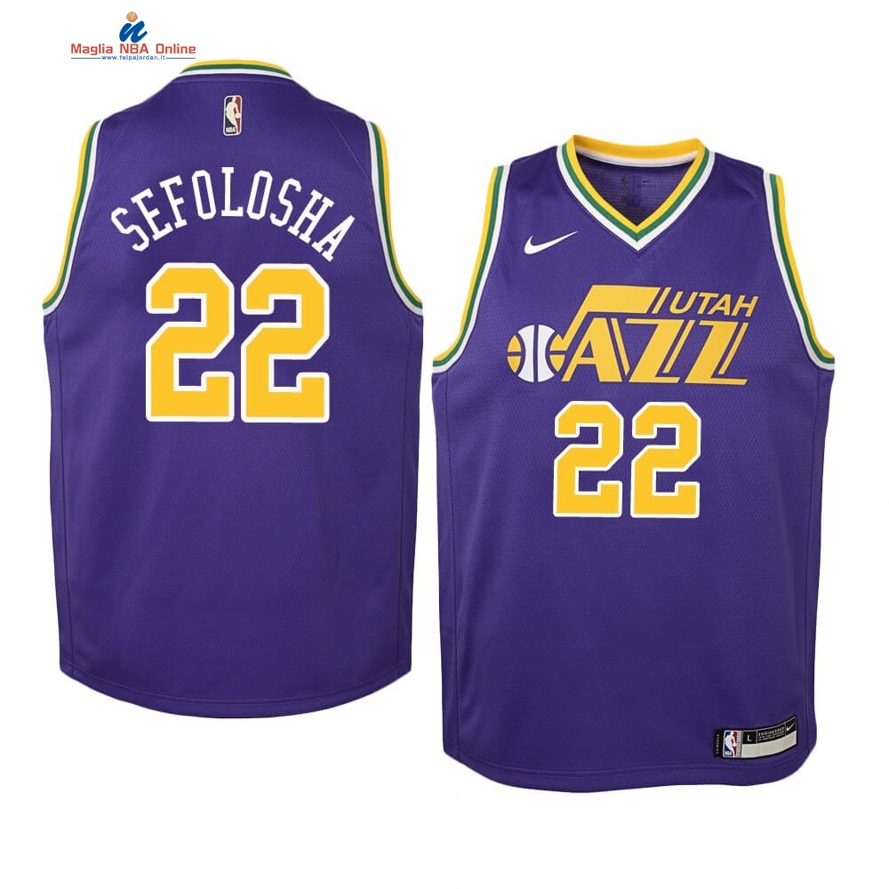 Maglia NBA Bambino Utah Jazz #22 Thabo Sefolosha Porpora Hardwood Classics Acquista