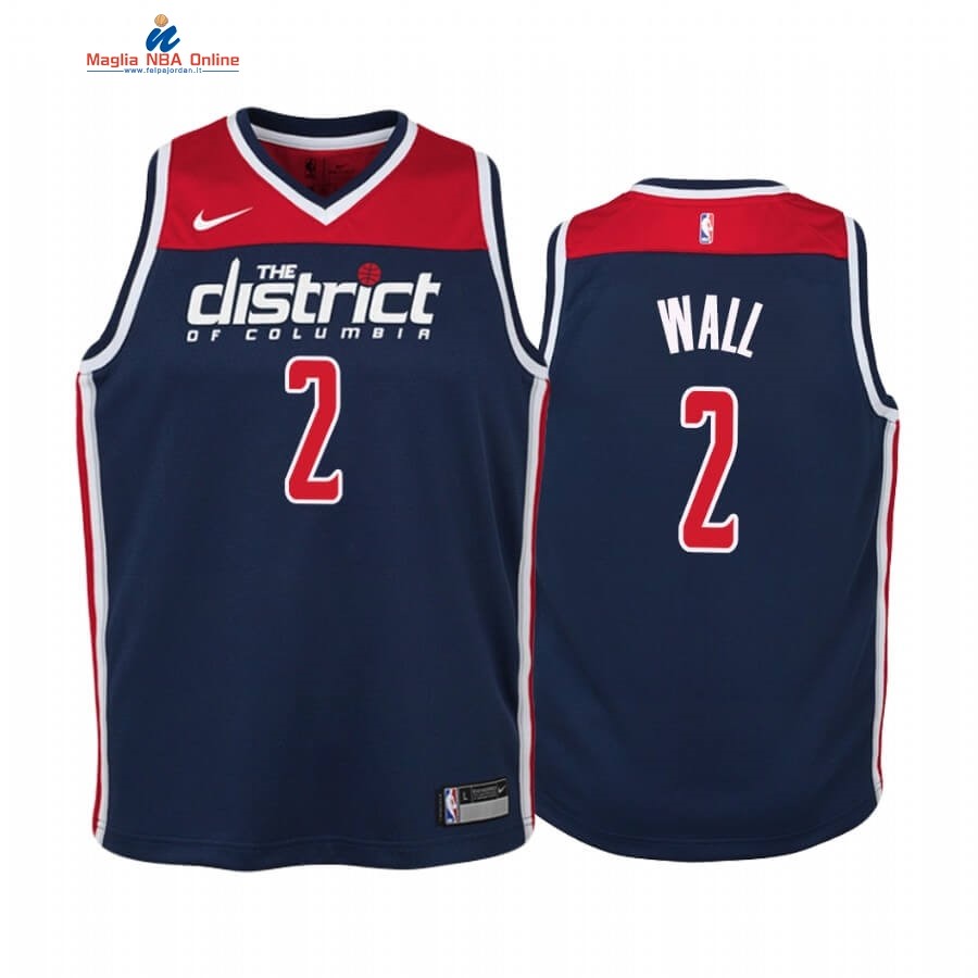 Maglia NBA Bambino Washington Wizards #2 John Wall Marino Statement 2019-20 Acquista