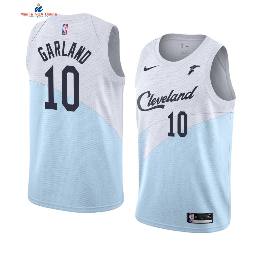Maglia NBA Earned Edition Cleveland Cavaliers #10 Darius Garland Blu 2018-19 Acquista