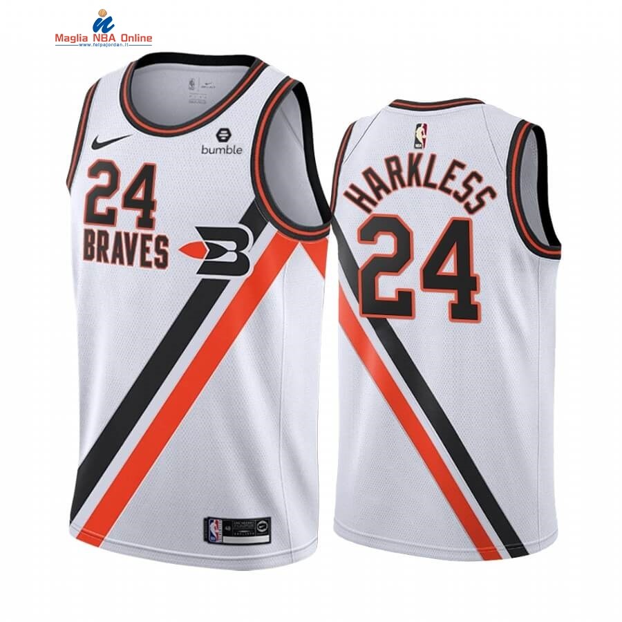 Maglia NBA Earned Edition Los Angeles Clippers #24 Maurice Harkless Bianco 2019-20 Acquista