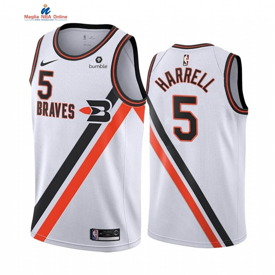 Maglia NBA Earned Edition Los Angeles Clippers #5 Montrezl Harrell Bianco 2019-20 Acquista