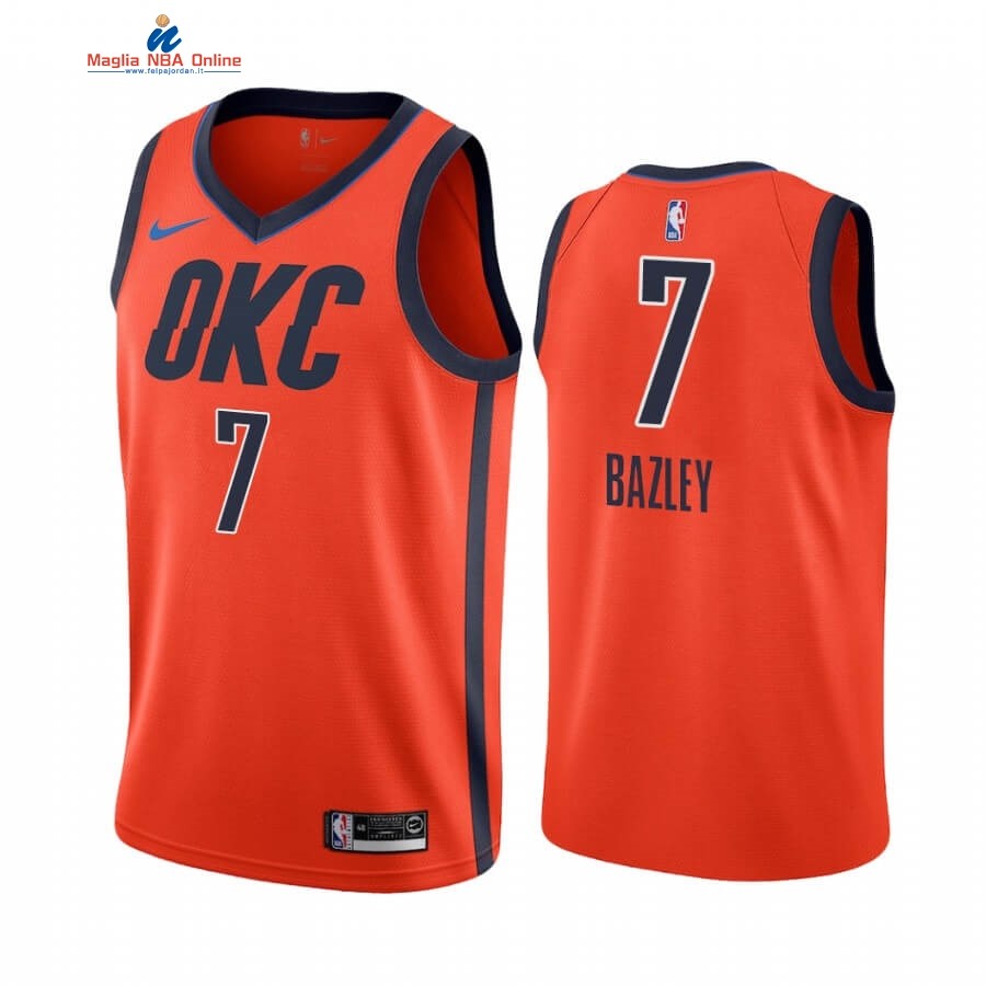 Maglia NBA Earned Edition Oklahoma City Thunder #7 Darius Bazley Arancia 2019-20 Acquista