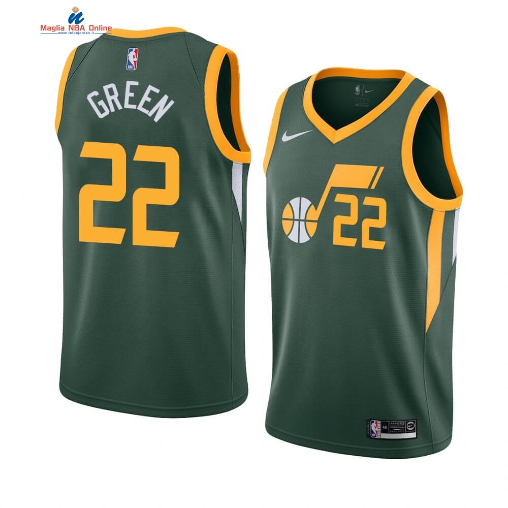 Maglia NBA Earned Edition Utah Jazz #22 Jeff Green Nike Verde 2019-20 Acquista