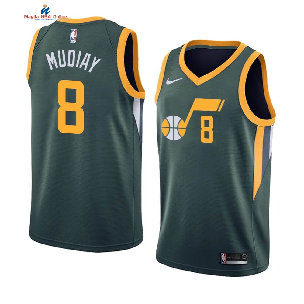Maglia NBA Earned Edition Utah Jazz #8 Emmanuel Mudiay Nike Verde 2019-20 Acquista