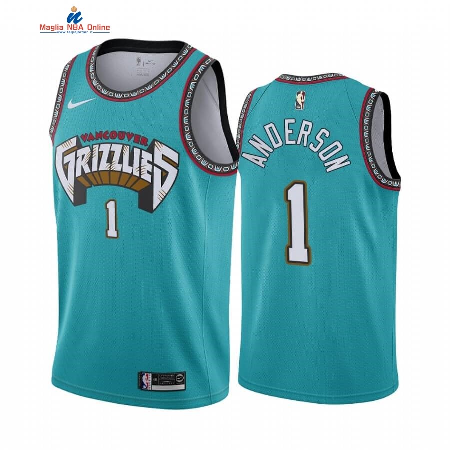 Maglia NBA Memphis Grizzlies #1 Kyle Anderson Verde Hardwood Classics Acquista