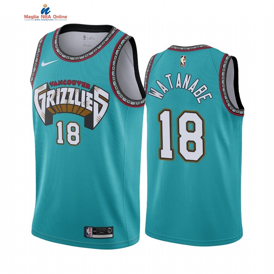 Maglia NBA Memphis Grizzlies #18 Yuta Watanabe Verde Hardwood Classics Acquista