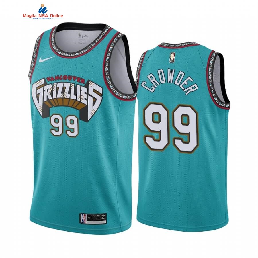 Maglia NBA Memphis Grizzlies #99 Jae Crowder Verde Hardwood Classics Acquista