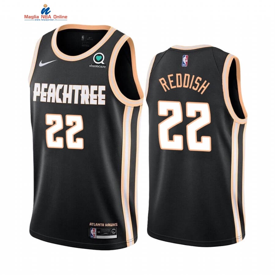 Maglia NBA Nike Atlanta Hawks #22 Cam Reddish Nero Città 2019-20 Acquista