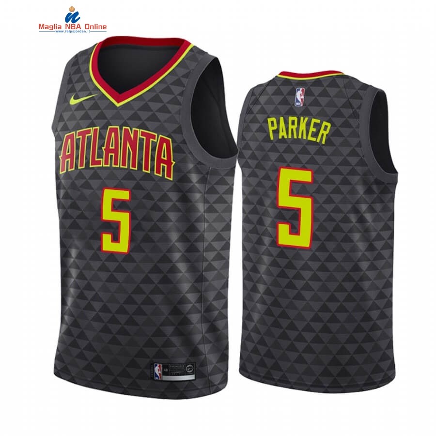 Maglia NBA Nike Atlanta Hawks #5 Jabari Parker Nero Icon 2019-20 Acquista