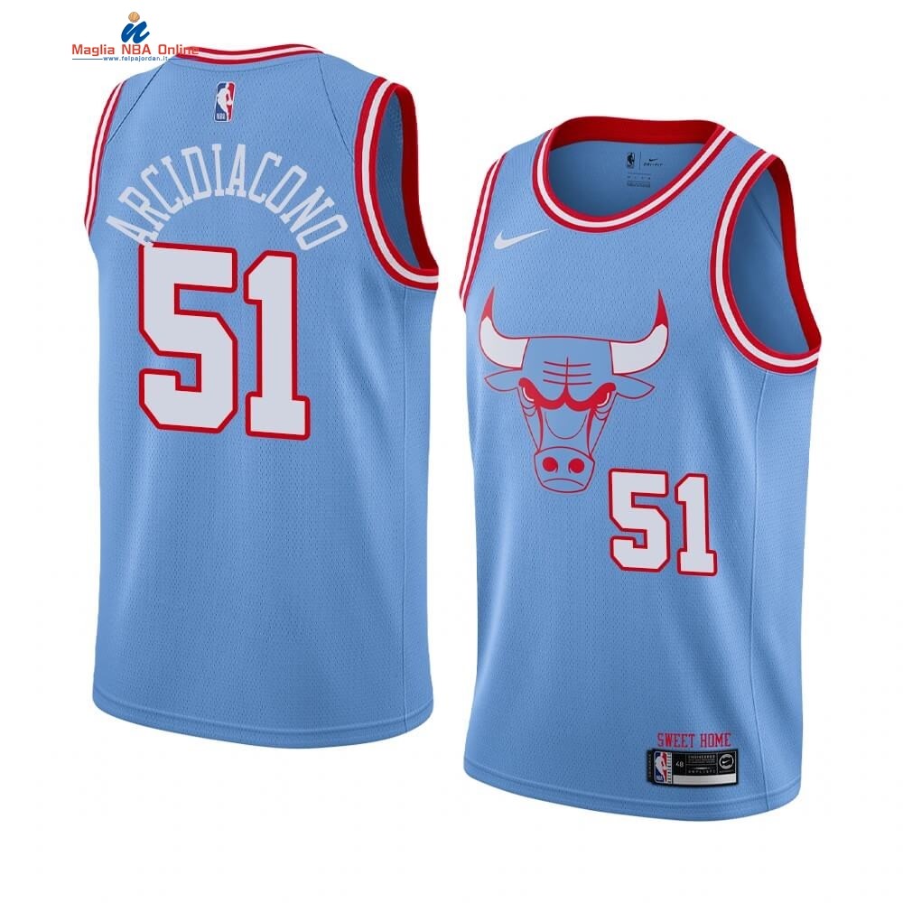 Maglia NBA Nike Chicago Bulls #51 Ryan Arcidiacono Nike Blu Città 2019-20 Acquista