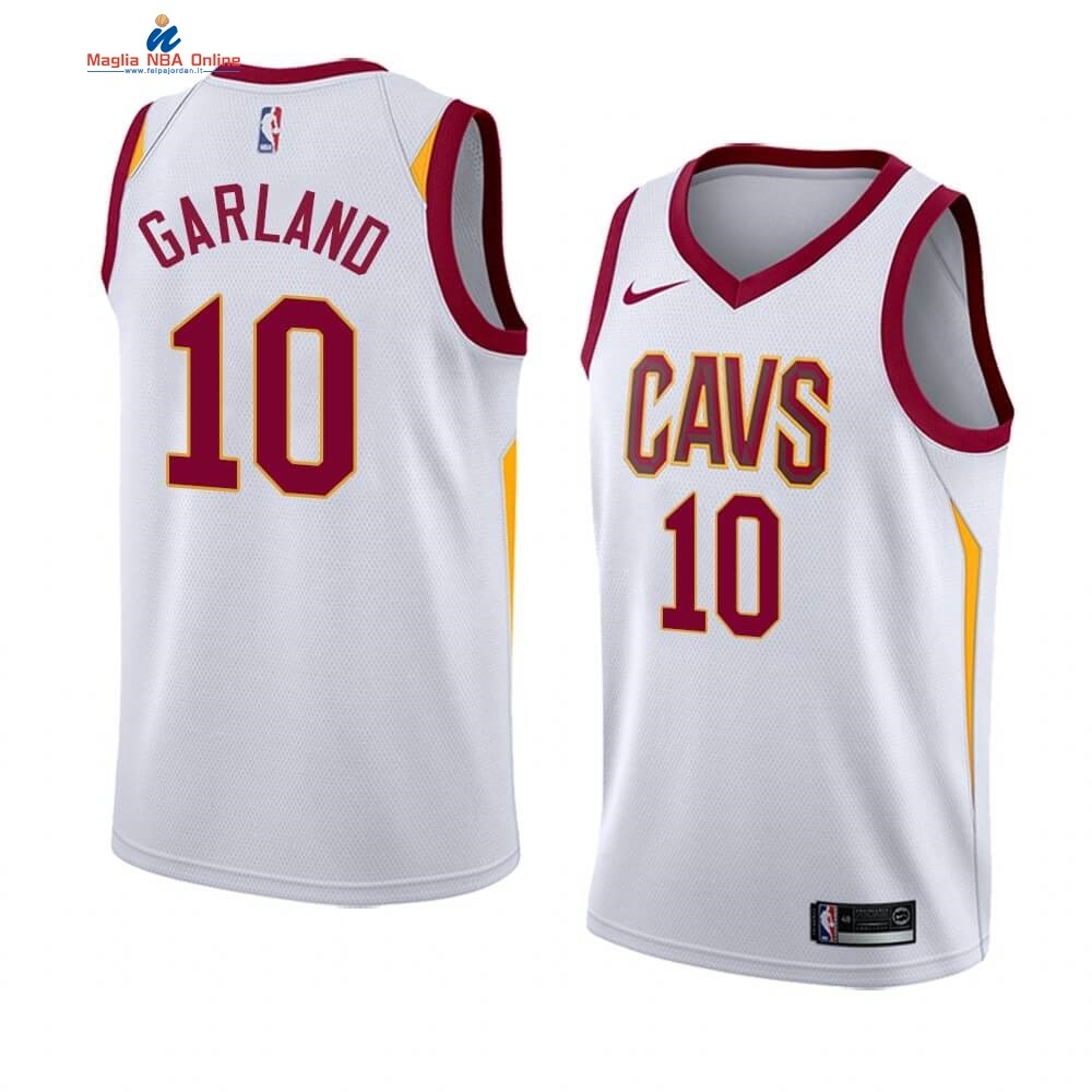Maglia NBA Nike Cleveland Cavaliers #10 Darius Garland Bianco Association 2019-20 Acquista