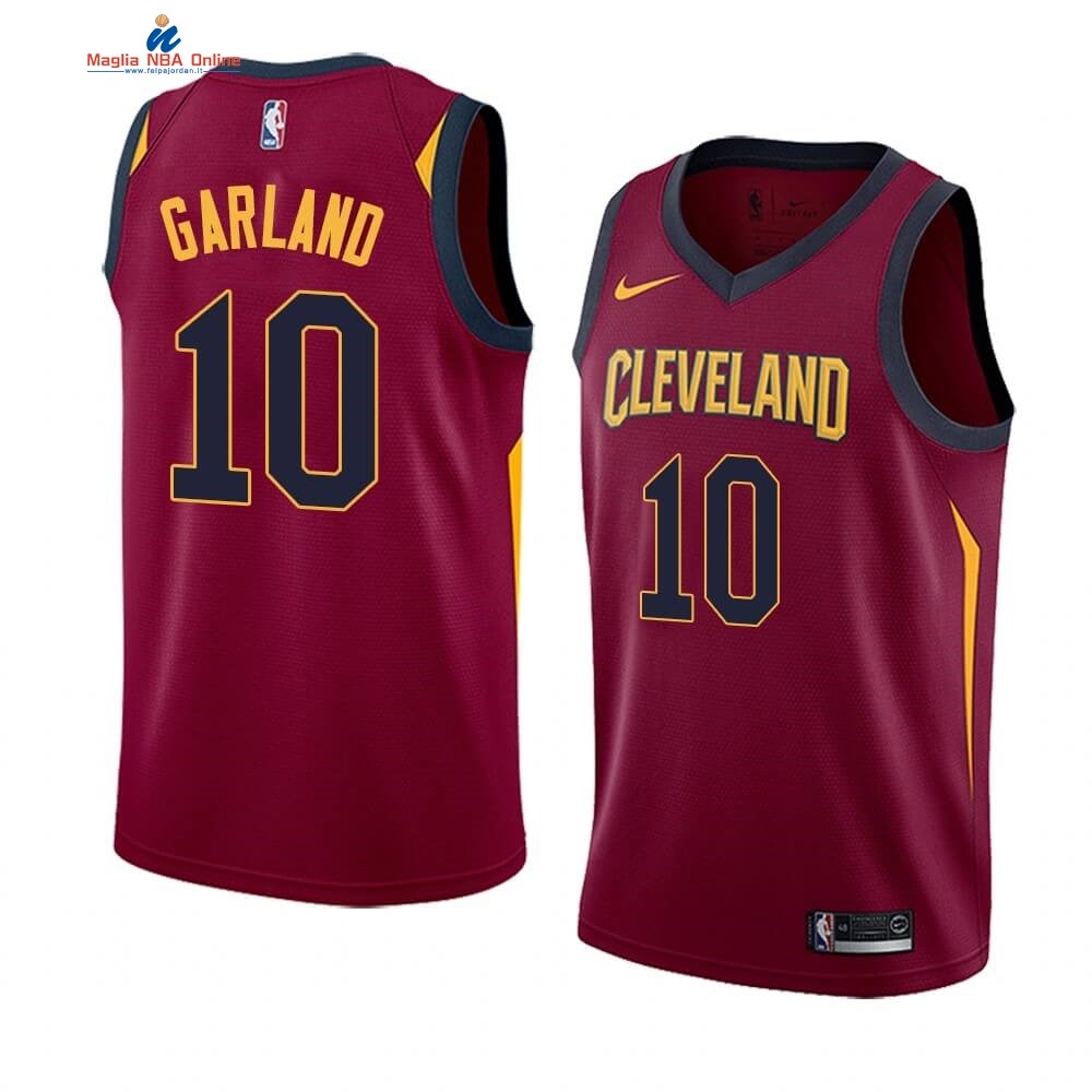 Maglia NBA Nike Cleveland Cavaliers #10 Darius Garland Rosso Icon 2019-20 Acquista
