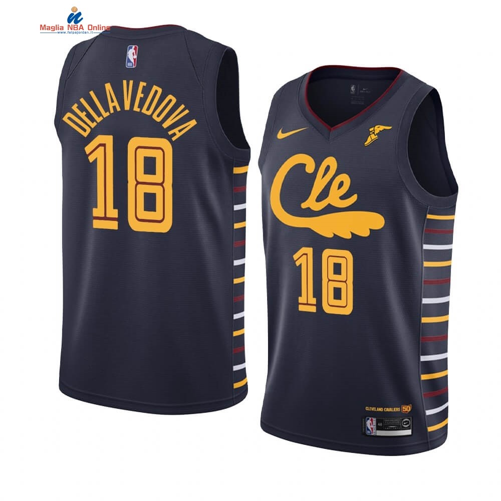 Maglia NBA Nike Cleveland Cavaliers #18 Matthew Dellavedova Marino Città 2019-20 Acquista