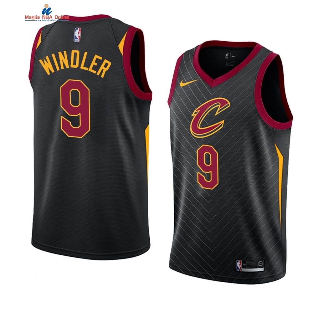 Maglia NBA Nike Cleveland Cavaliers #9 Dylan Windler Nero Statement 2019-20 Acquista