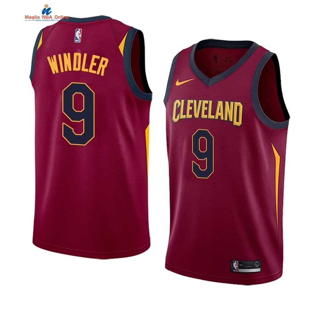 Maglia NBA Nike Cleveland Cavaliers #9 Dylan Windler Rosso Icon 2019-20 Acquista