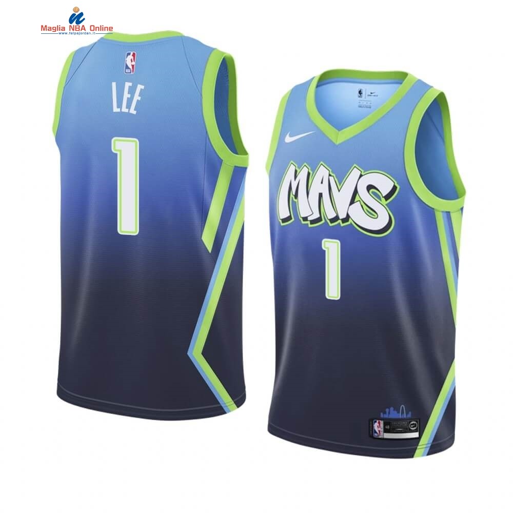 Maglia NBA Nike Dallas Mavericks #1 Courtney Lee Nike Blu Città 2019-20 Acquista
