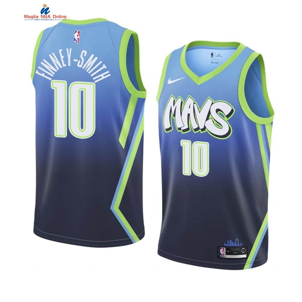 Maglia NBA Nike Dallas Mavericks #10 Dorian Finney-Smith Nike Blu Città 2019-20 Acquista