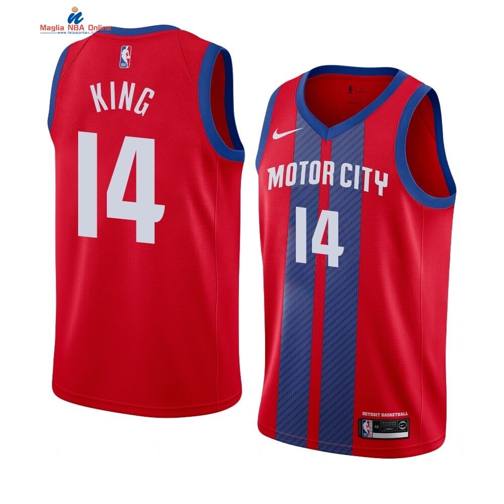 Maglia NBA Nike Detroit Pistons #14 Louis King Nike Rosso Città 2019-20 Acquista