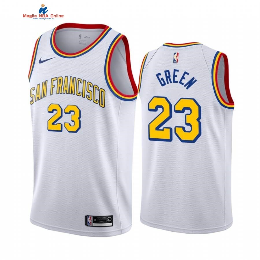 Maglia NBA Nike Golden State Warriors #23 Draymond Green Bianco Classics Edition 2019-20 Acquista