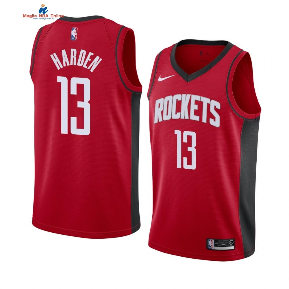 Maglia NBA Nike Houston Rockets #13 James Harden Rosso Icon 2019-20 Acquista