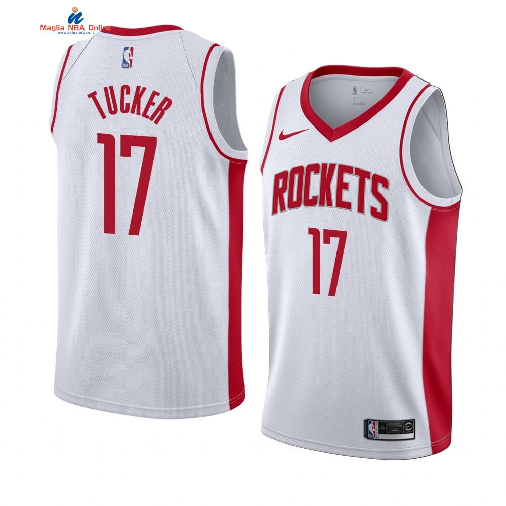 Maglia NBA Nike Houston Rockets #17 P.J. Tucker Bianco Association 2019-20 Acquista