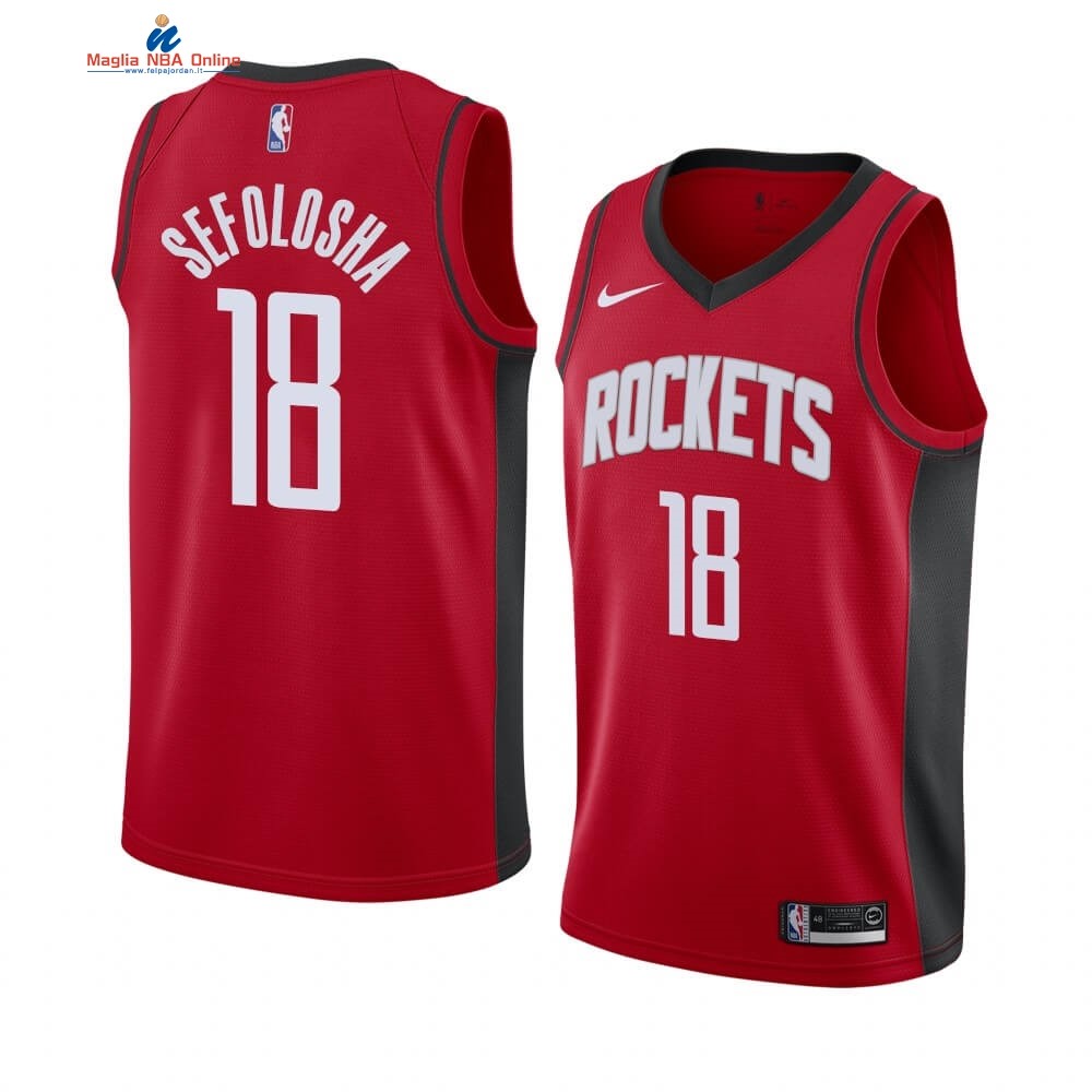 Maglia NBA Nike Houston Rockets #18 Thabo Sefolosha Rosso Icon 2019-20 Acquista