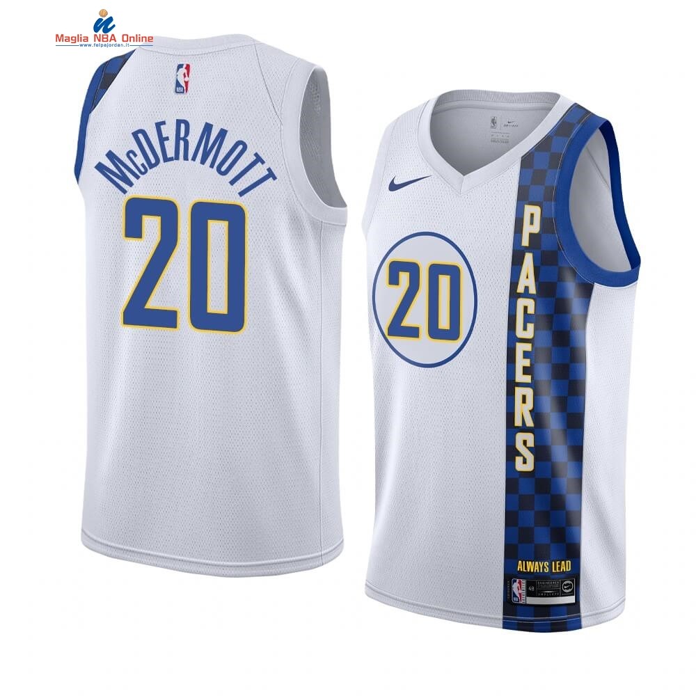 Maglia NBA Nike Indiana Pacers #20 Doug McDermott Nike Blacno Città 2019-20 Acquista