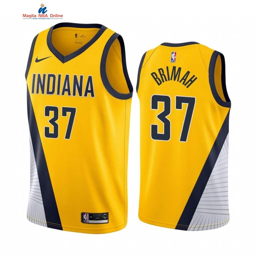 Maglia NBA Nike Indiana Pacers #37 Amida Brimah Giallo Statement 2019-20 Acquista