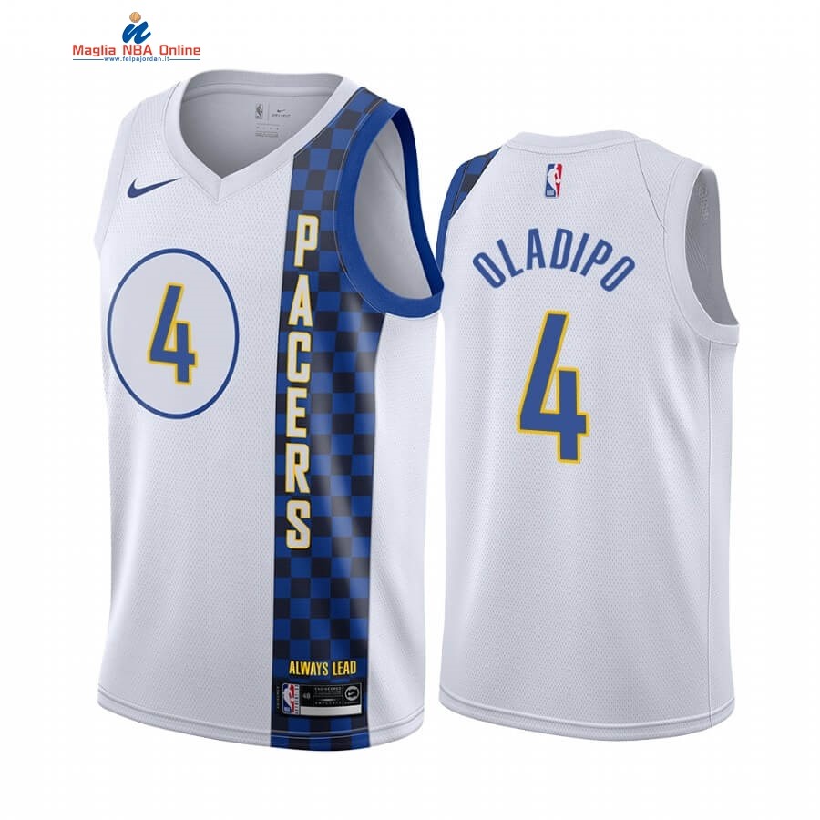 Maglia NBA Nike Indiana Pacers #4 Victor Oladipo Nike Blacno Città 2019-20 Acquista