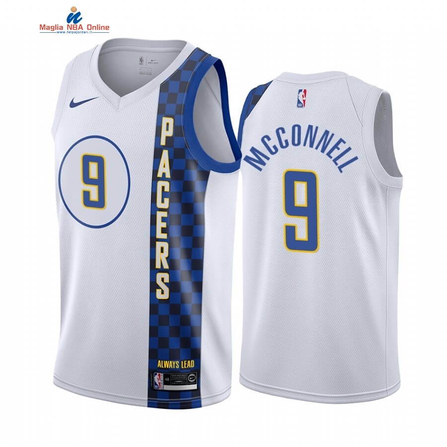 Maglia NBA Nike Indiana Pacers #9 T.J. McConnell Nike Blacno Città 2019-20 Acquista