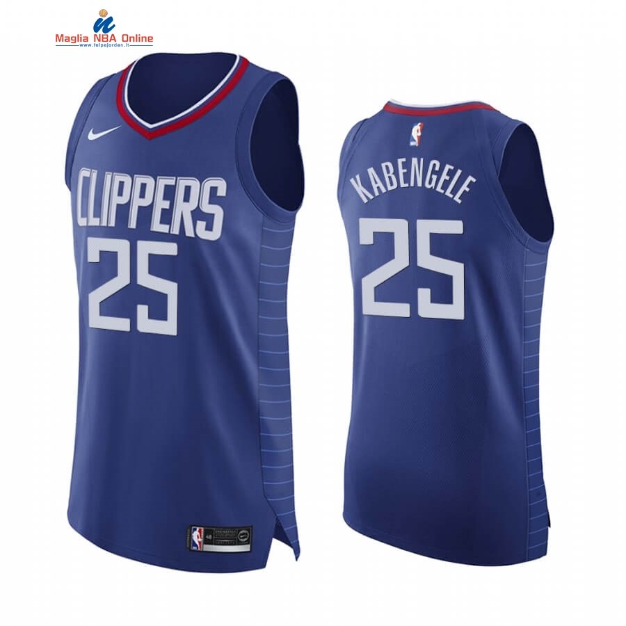 Maglia NBA Nike Los Angeles Clippers #25 Mfiondu Kabengele Blu Icon 2019-20 Acquista