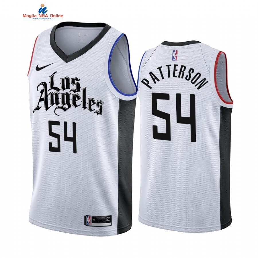 Maglia NBA Nike Los Angeles Clippers #54 Patrick Patterson Nike Bianco Città 2019-20 Acquista