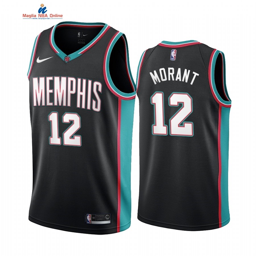 Maglia NBA Nike Menphis Grizzlies #12 Ja Morant 20th Season Classics Nero Acquista