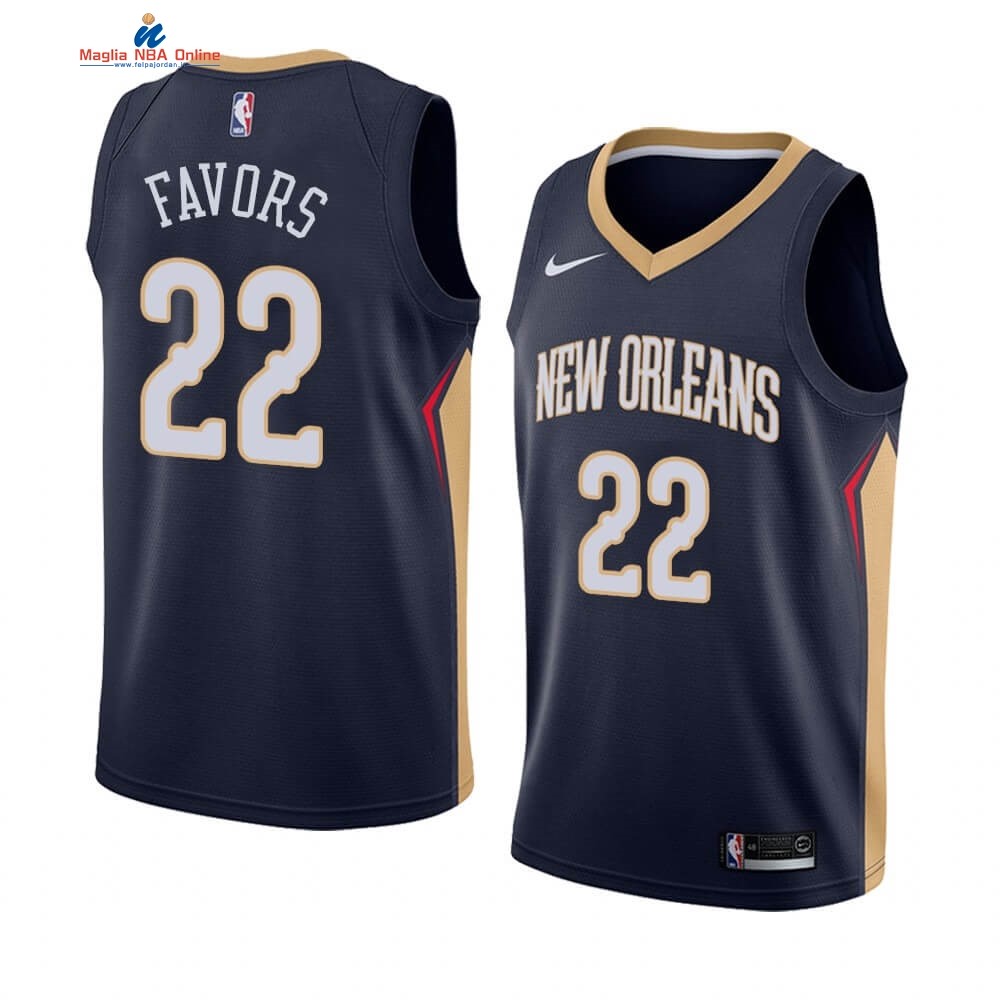 Maglia NBA Nike New Orleans Pelicans #22 Derrick Favors Marino Icon 2019-20 Acquista