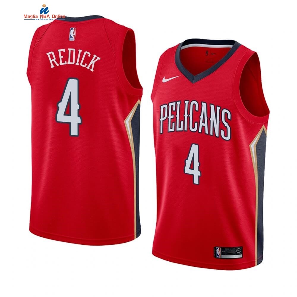 Maglia NBA Nike New Orleans Pelicans #4 J.J. Redick Rosso Statement 2019-20 Acquista
