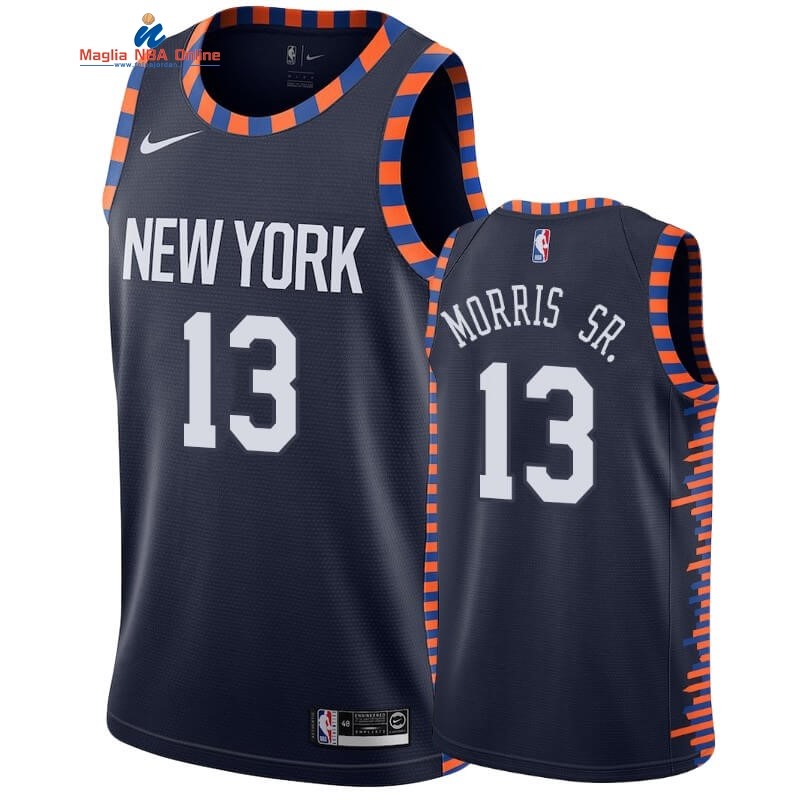 Maglia NBA Nike New York Knicks #13 Marcus Morris Sr Nike Marino Città 2019-20 Acquista
