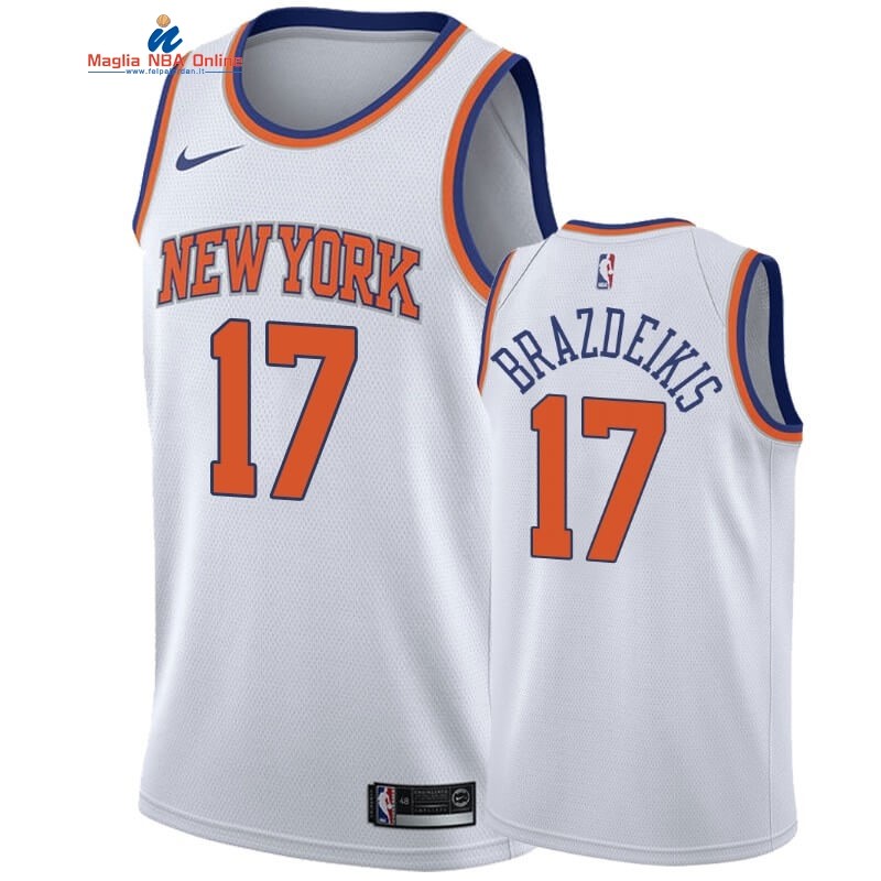 Maglia NBA Nike New York Knicks #17 Ignas Brazdeikis Bianco Association 2019-20 Acquista