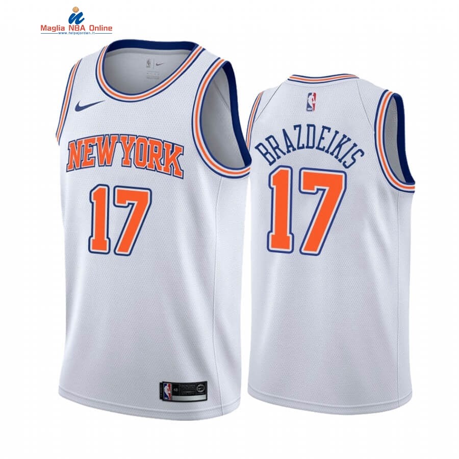 Maglia NBA Nike New York Knicks #17 Ignas Brazdeikis Bianco Statement 2019-20 Acquista